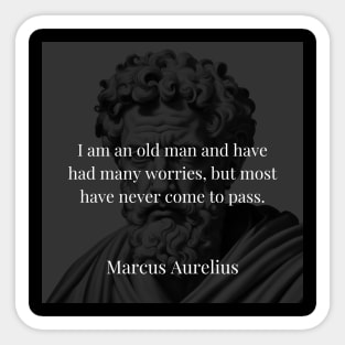 Marcus Aurelius's Reflection: The Weight of Worries Untethered Sticker